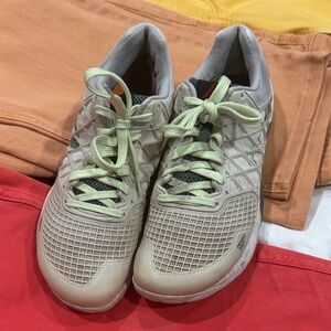 Stylish Women's Cream and Gray Sneakers